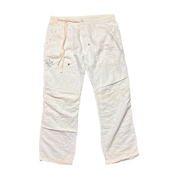 Vintage Y2K Diesel Ivory Low Rise Linen Pants Size 33 - Picture 1 of 10